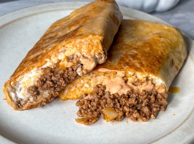 Ground Beef Burrito.