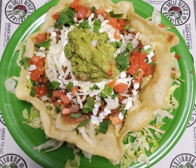 SHRIMP TACO SALAD.