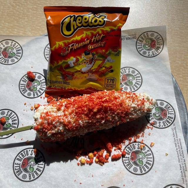 Hot Cheetos Street Corn.