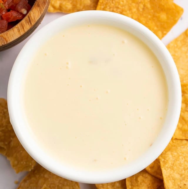 32oz (2lbs) Cheese Dip 6 Small Chips.