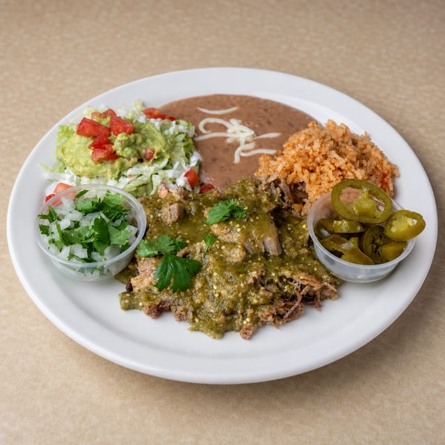 Carnitas Verdes Plate.