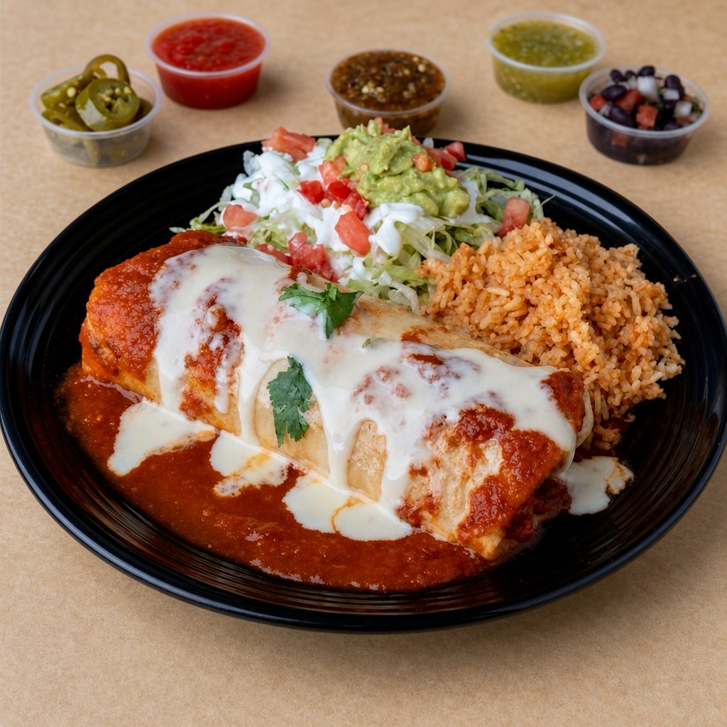 Combo6-Bertos Smothered Burrito.