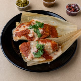 Combo 10-Two Sauce Tamales