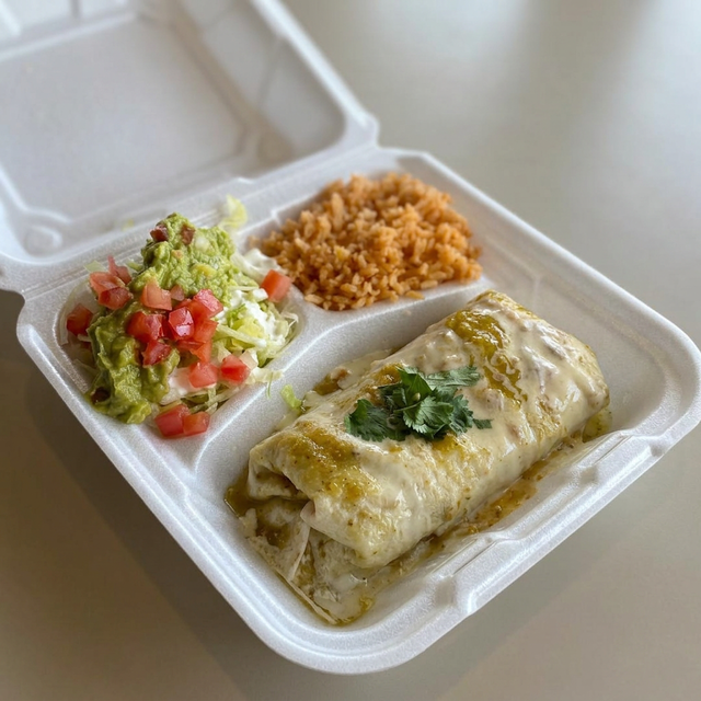 Combo Uncle Bertos Smothered Burrito.